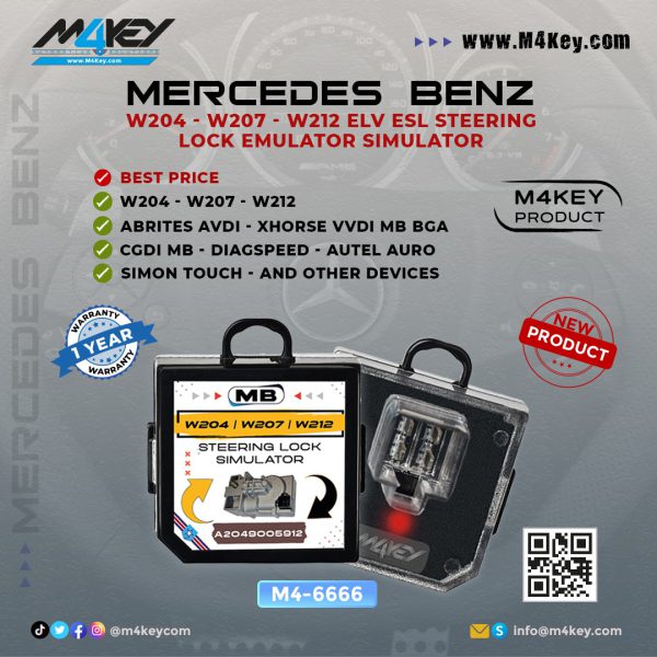 For Mercedes Benz W204 W207 W212 ELV ESL Steering Lock Emulator Simulator