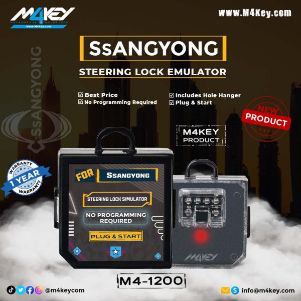 M4KEY For Ssangyong Steering Column Lock Emulator